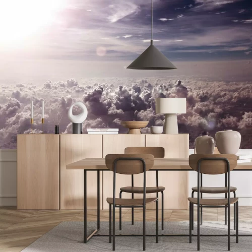 Papier peint  Fondo de Nubes y Puesta de Sol