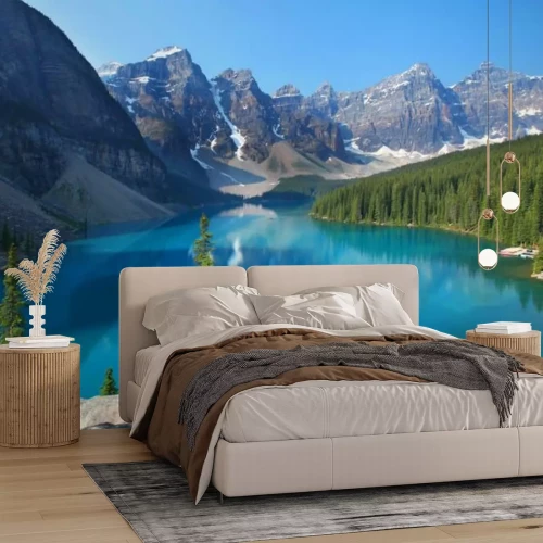 Papier peint  Moraine Lake dans les Rocheuses canadiennes