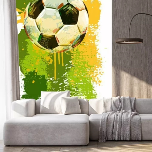 Papier peint  Football sur fond de taches