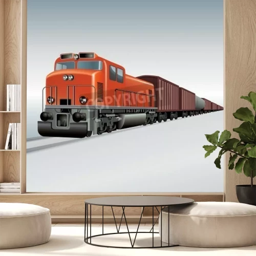 Papier peint  Train fantôme abstrait