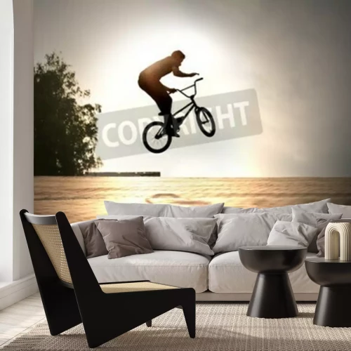 Papier peint  Vélo BMX et ado