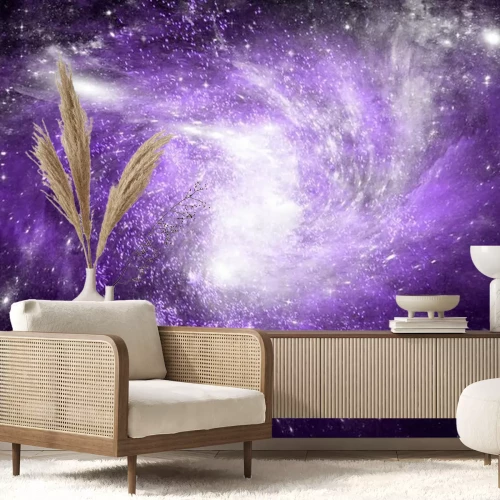 Papier peint  Galaxie violette dans l'espace