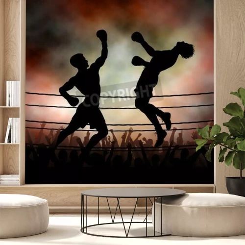 Papier peint  Knock-out pendant le combat