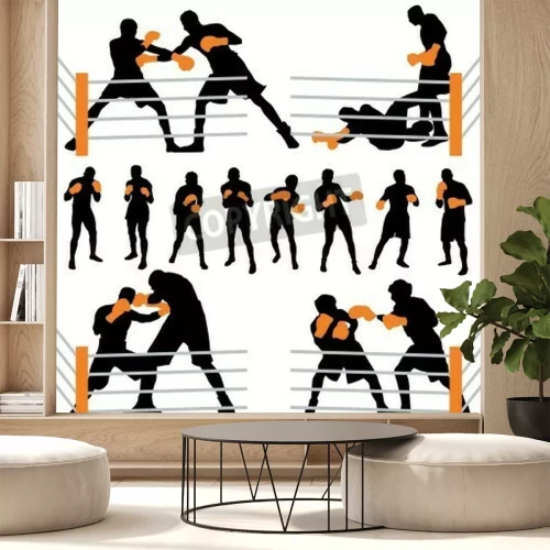 Papier peint  Position de boxe sur le ring