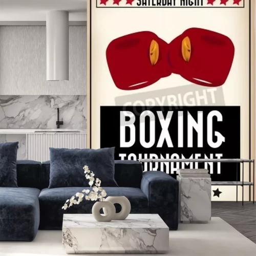 Papier peint  Gants de boxe sur la publicité du match