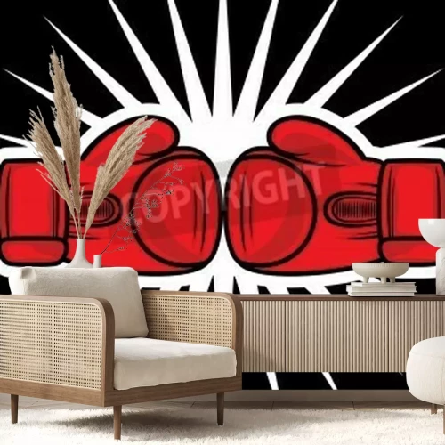 Papier peint  Gants de boxe image graphique