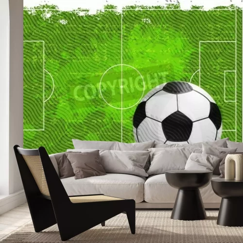 Papier peint  Terrain de foot sur une maquette