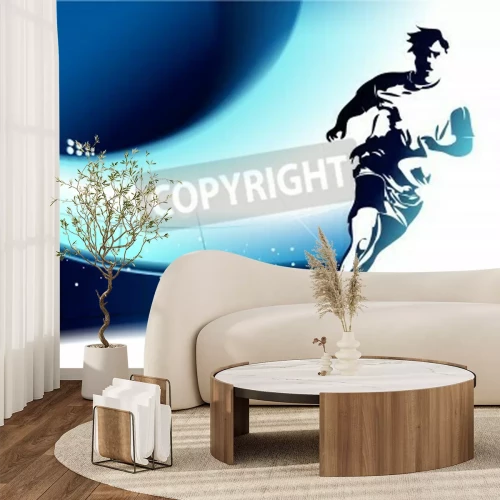 Papier peint  Fond moderne silhouette de joueur de foot