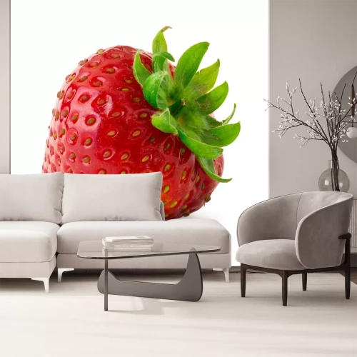 Sticker  Fraise isolé sur fond blanc