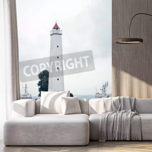 Papier peint  Phare maritime blanc Russie