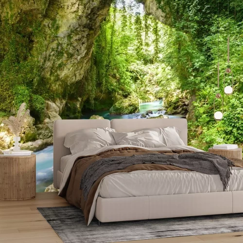 Papier peint  Arche rocheuse au-dessus d'une rivière