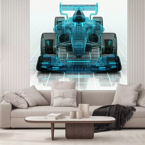 Papier peint  Dessin technique 3D d'une voiture