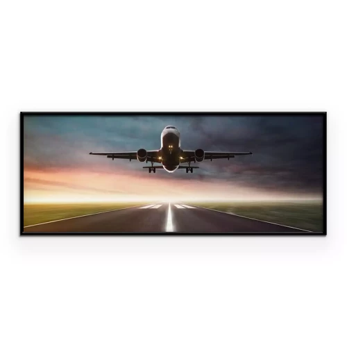 Poster  Un avion atterrit sur la piste