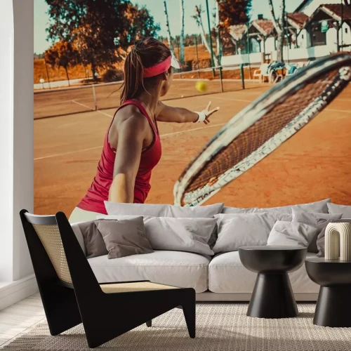 Papier peint  Tennis 3d joueuse sur le court