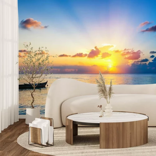 Papier peint  Lever du soleil sur la côte