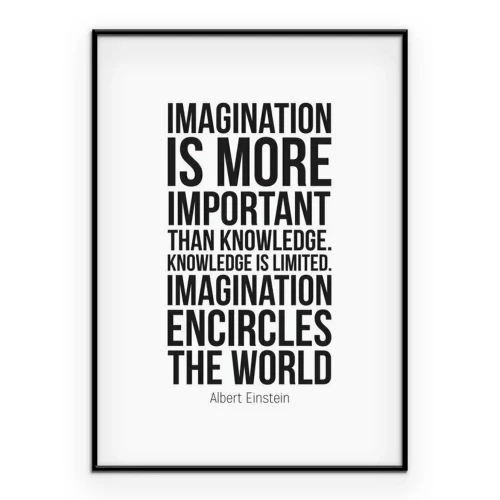 Poster  Citation célèbre d'Albert Einstein