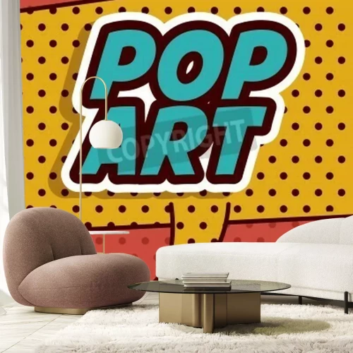 Papier peint  Pop art image avec inscriptions