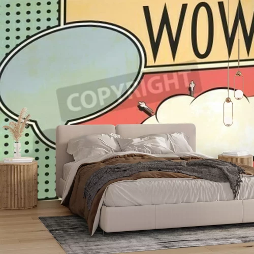 Papier peint  Image graphique pop art en couleurs