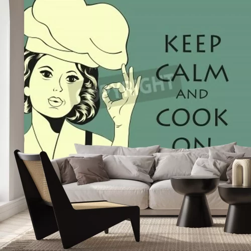 Papier peint  Cuisinière style pop art