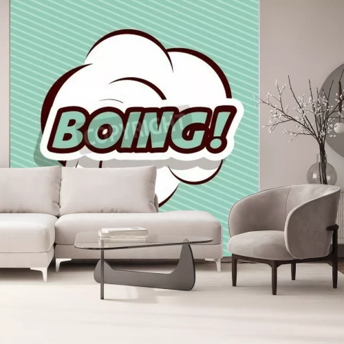 Papier peint  Bulle avec un texte pop art