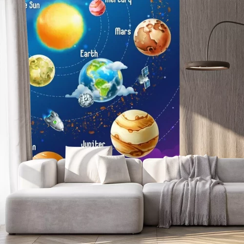 Papier peint  Système solaire féerique