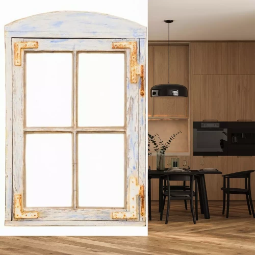 Papier peint  Vieille fenêtre peinte