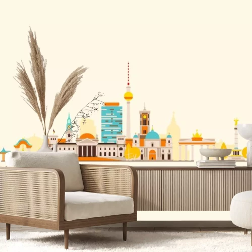 Sticker  Berlin abstraite horizon