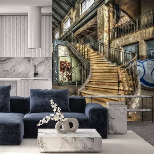 Papier peint  Escalier d'un loft industriel