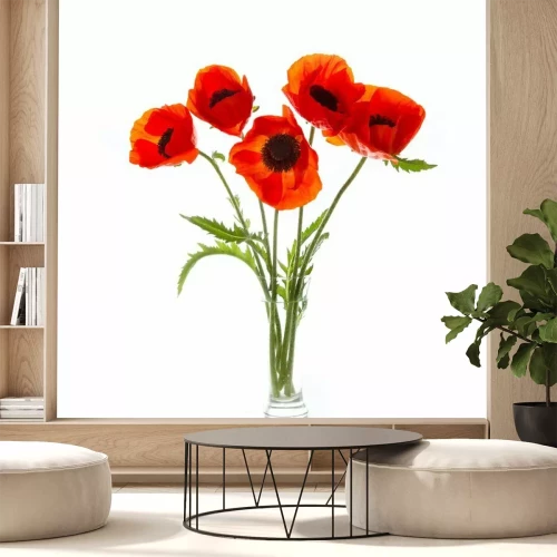 Papier peint  Bouquet de coquelicots dans un vase