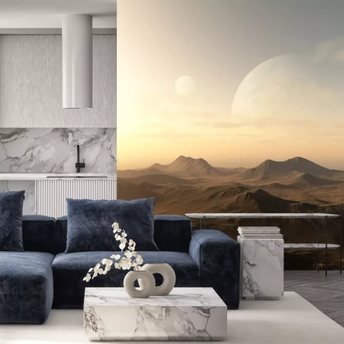 Sticker  die über den Horizont steigen