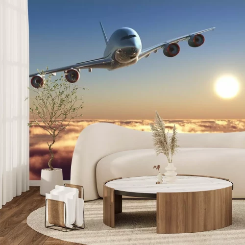 Papier peint  Avion au-dessus des nuages