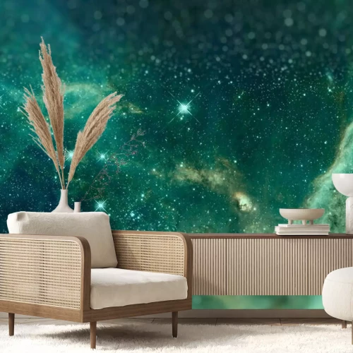 Papier peint  La Voie lactée émeraude