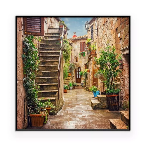 Poster  Alley dans la vieille ville Pitigliano Toscane Italie