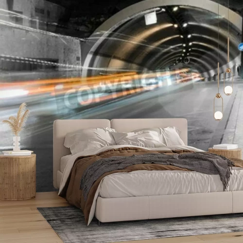 Papier peint  Tunnel 3d et lumières