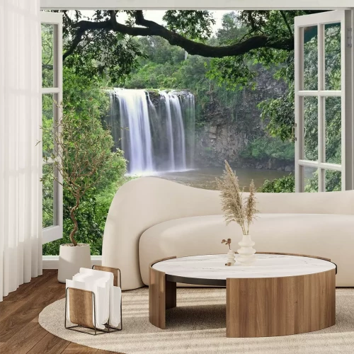 Papier peint  Dangar Falls View dans la fenêtre ouverte