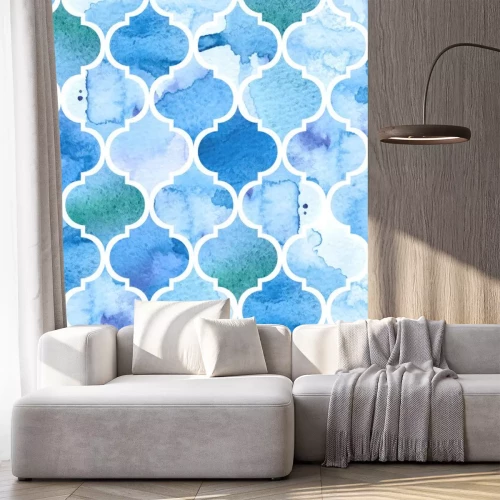 Sticker  Mosaïque bleue de style marocain