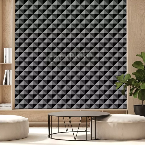 Papier peint  Motif 3D gris