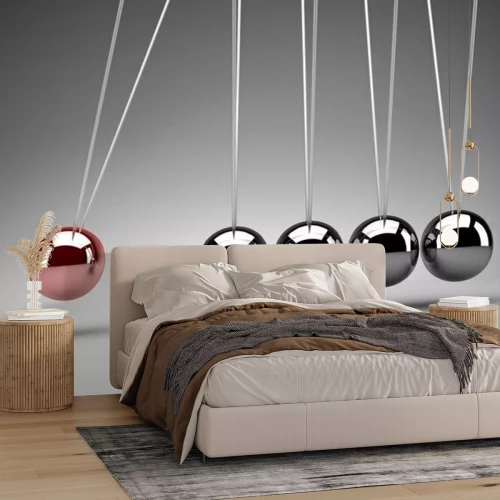 Papier peint  Boules de newton en métal