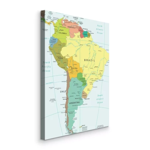 Tableau  Carte quadrillée de l'Amérique du Sud