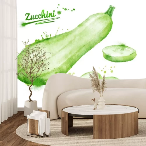 Sticker  Watercolor zucchini.