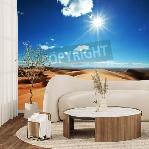 Papier peint  Désert et soleil