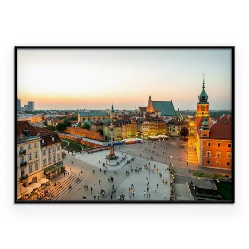 Poster  Vue aérienne de la vieille ville de Varsovie