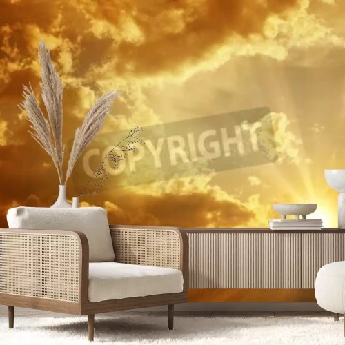 Papier peint  Ciel ton sépia