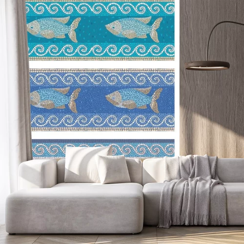 Sticker  Mosaïques antiques avec des poissons