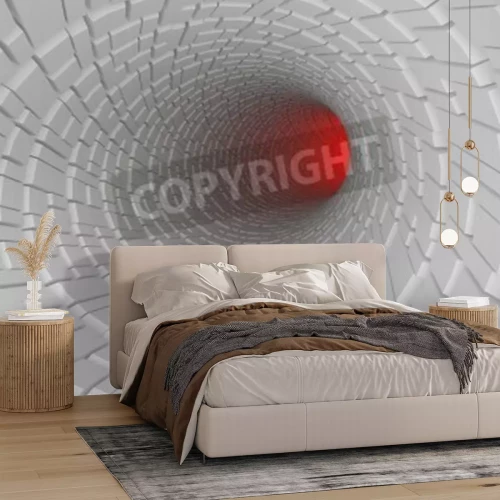 Papier peint  Tunnel clair géométrique