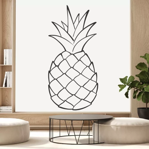 Sticker  Graphiques en noir et blanc avec un seul ananas