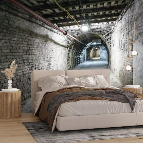 Papier peint  Ancien tunnel souterrain