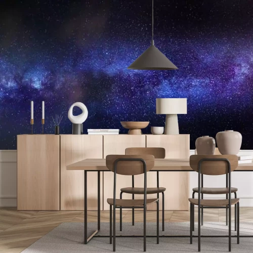 Sticker  Galaxie de la Voie lactée dans les tons de violet