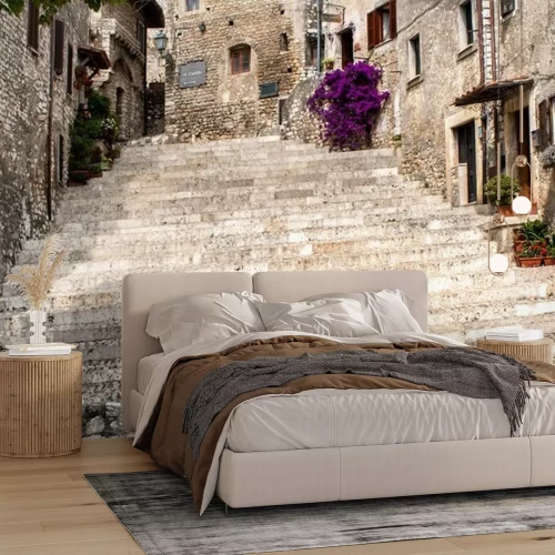 Papier peint  Large escalier en pierre