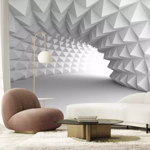 Papier peint  Tunnel abstrait 3D avec pointes